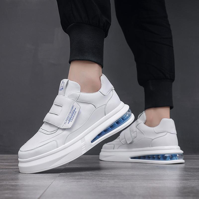 Pantofi de skate pentru băieți, versatili, la modă, cu pernă de aer, pantofi albi, pantofi cu platformă pentru bărbați, pantofi albi la modă, pantofi lejeri, la fața locului