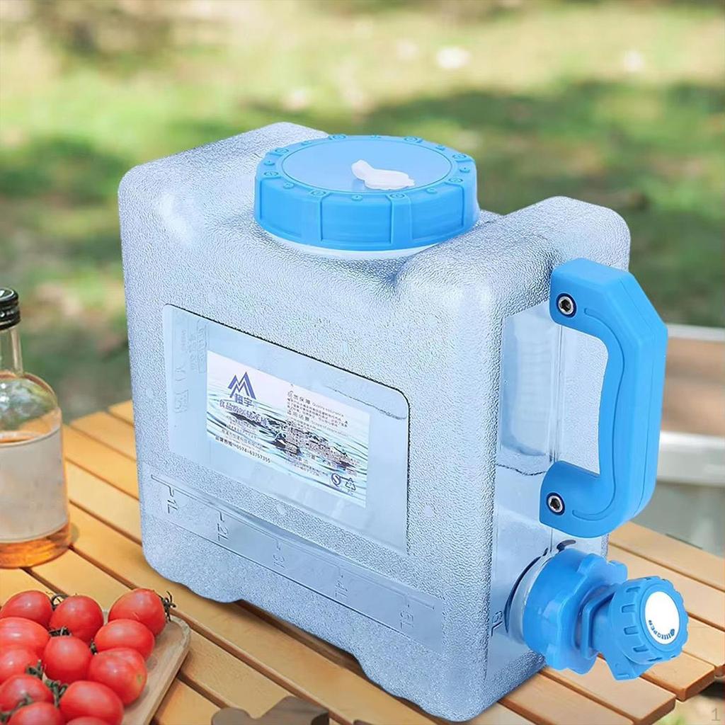 Camping Water Container Bucket with Faucet Tank Jug Carrier for Outdoor
