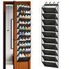 10 Tier Clear Over the Door Shoe Organizer 10 Large Deep
