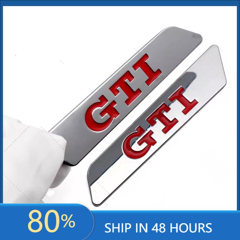 BRZ1 For VOLKSWAGEN VW GTI for Volkswagen VW GTI MK5 Passat Polo Golf 3 Jetta Tiguan Beetle Touran Metal Car Side Emblem Fender Badge