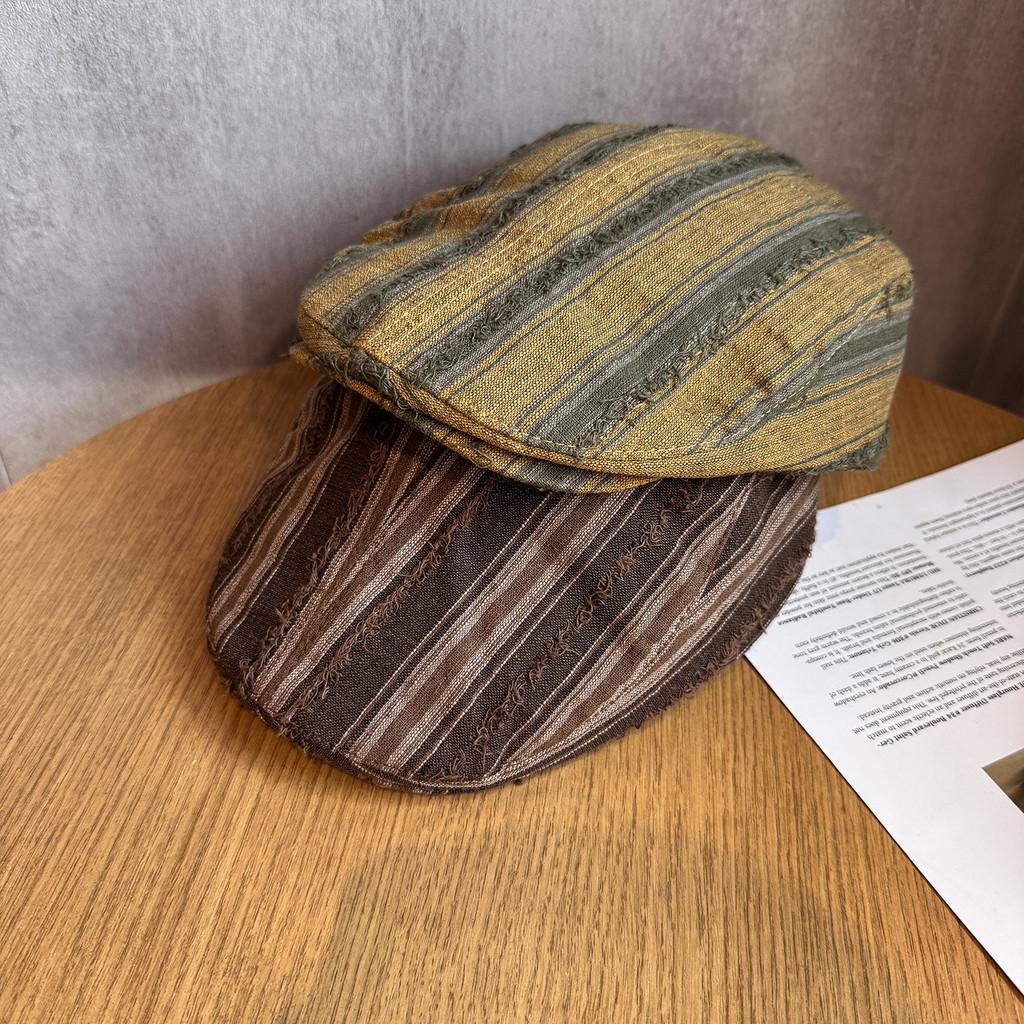 Vintage Retro Cotton Linen Flat Cap With Sun Protection For Women Autumn Winter