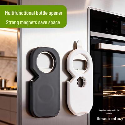 Magnetic Multifunctional Bottle Opener & Refrigerator Magnet - Beer and Wine Gadget