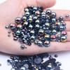 Colorful Flat-Bottomed Semi-Round ABS Imitation Pearls, 2-10mm, Mixed Sizes, 1000 Pieces for DIY Jewelry