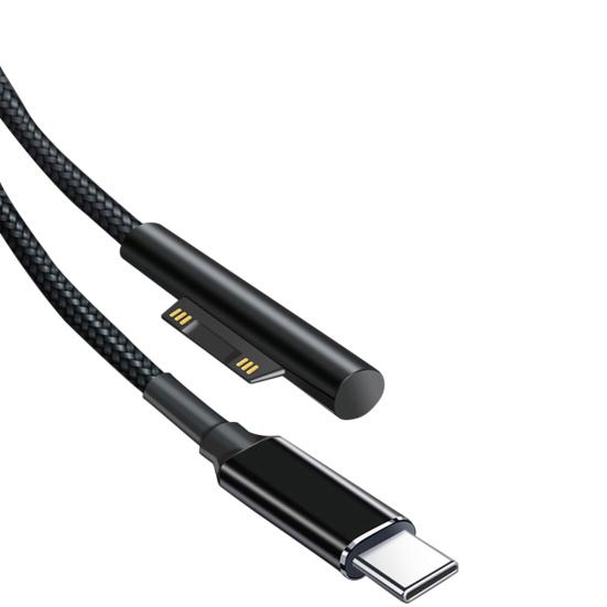 Charging Cable Safe Fast Charging 1.8m 102W 15V 4A PD Type-C Charger Cord for Microsoft Surface Pro 6/5/3/4