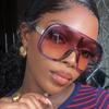 JYL Oversized One-Piece Sunglasses UV400 Unisex Punk Big Frame / 3243