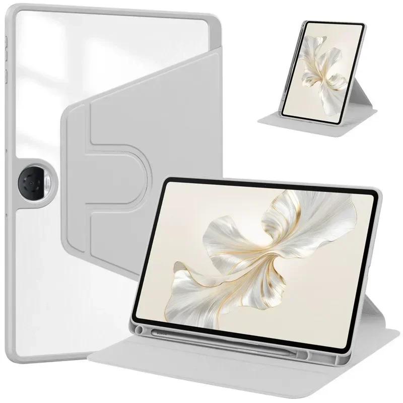 Pour Oneplus Pad GO 11.4 , OPPO PAD NEO Air 2 11.4 Housse de Protection antichoc en Acrylique 360° Rotative Étui de Tablette Luxe en Cuir à Rabat OPPO PAD NEO 11.4 gris