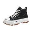 New Women High Top Sneakers Lace-Up Casual Plarform Height Canvas Non-slip Wear Resistant Spring Female Vulcanize Shoes