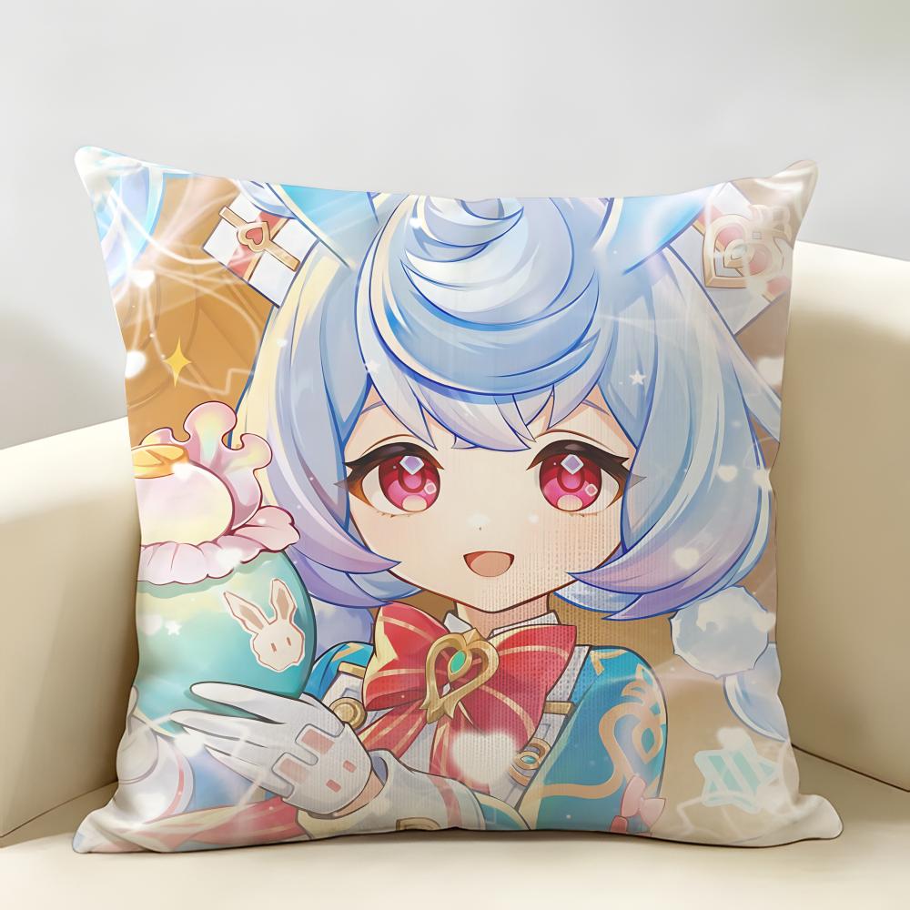 Sigewinne Genshin Impact Cushion Cover Natural Linen Organic Fabric DoubleSided Printing Room Sofa Decor Pillow Case