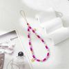 Cute Acrylic Wristband Mobile Phone Strap Five-Pointed Star Keychain Phone Bead Charm Straps Beaded Lanyard Decorative