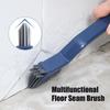 V-Shaped Long Handled Gap Brush 3 in1 Crevice Brush Deep Cleaning Corner Brush  Floor Tiles