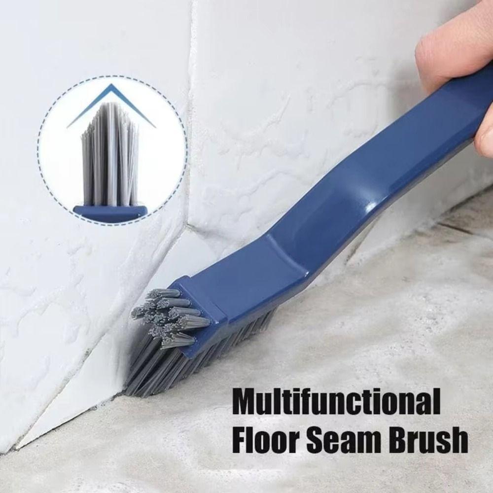 V-Shaped Long Handled Gap Brush 3 in1 Crevice Brush Deep Cleaning Corner Brush  Floor Tiles
