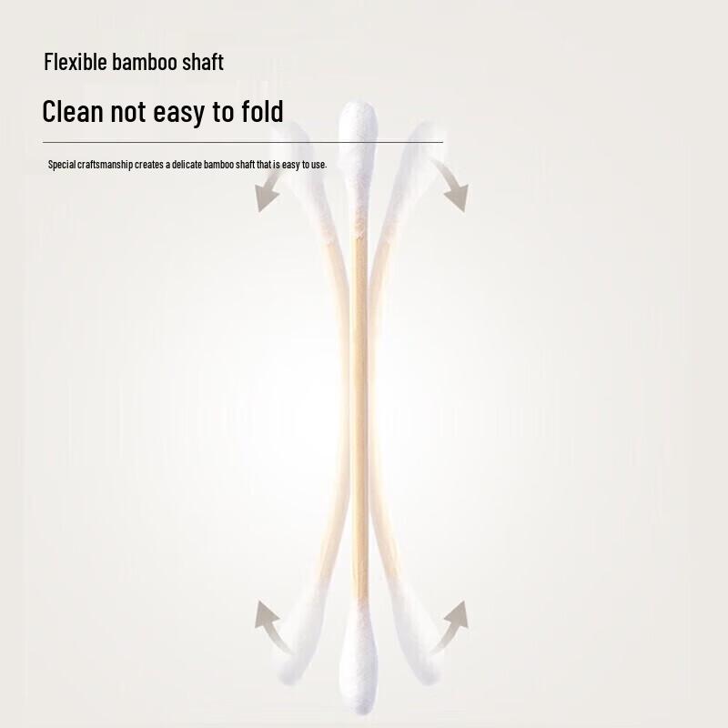 Chahua Durable Bamboo Cotton Swabs (300 Count)
