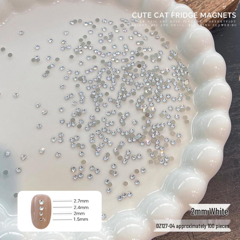 High-Quality Mini Flat-Bottom Rhinestones: Super Flash 33-Cut K9 Nail Art Decorations