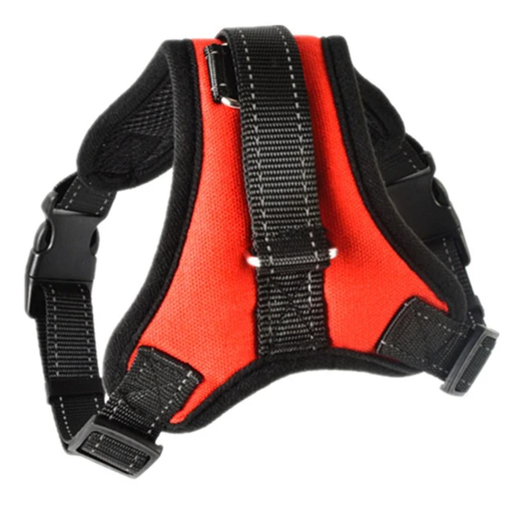 New Adjustable Heavy Duty Padded Nylon Dog Harness with Collar for Extra Large, Medium, and Small Dogs - Comfortable Vest Harnes