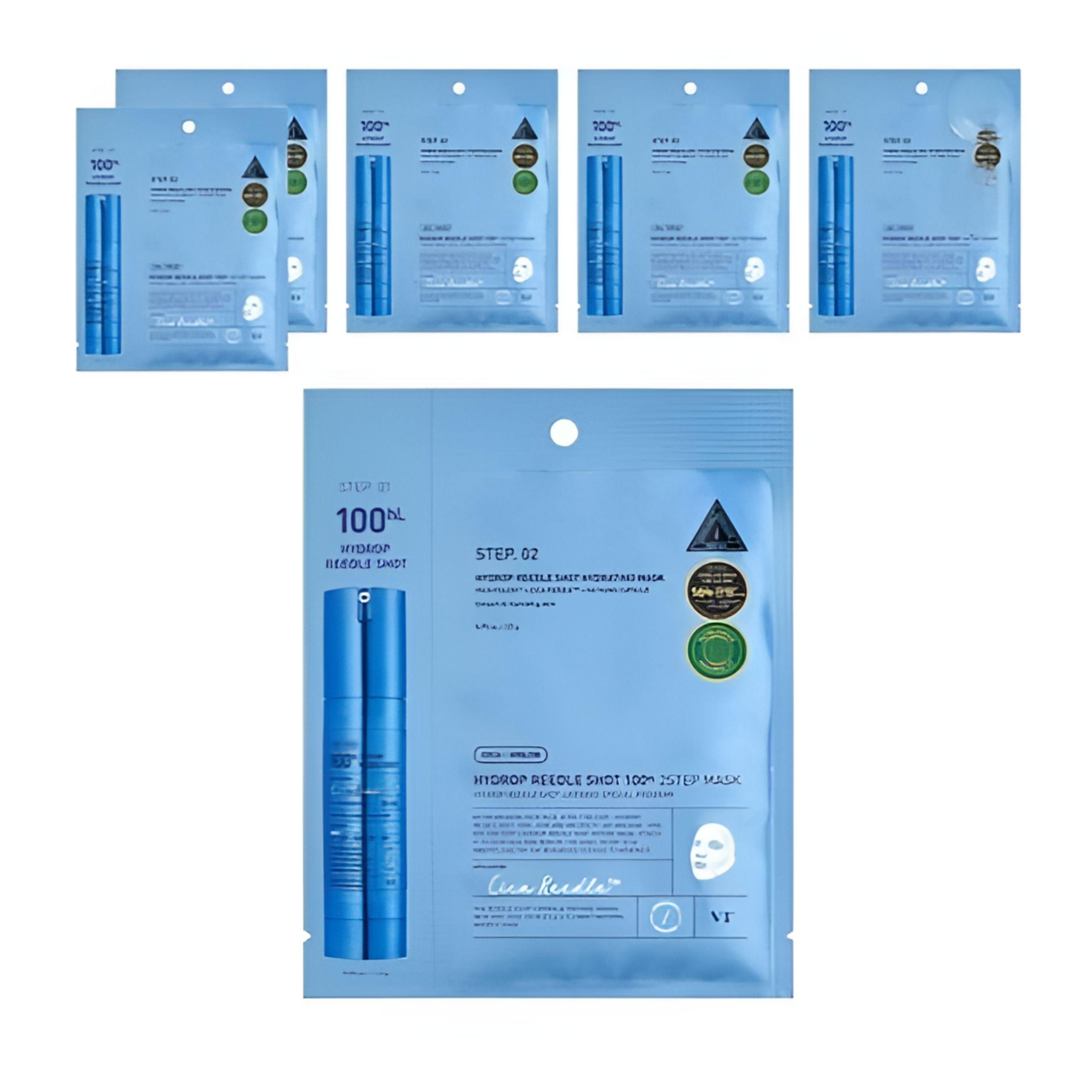 

VT Cosmetics Hydrop Reedle Shot 100hL 2-Step Hydrogel Mask Set (6 Sheets) – Deep Hydration & Skin Barrier Care