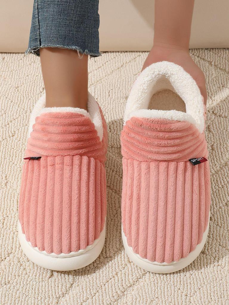 2024 Warm Velvet Lined Non-Slip Winter Slippers