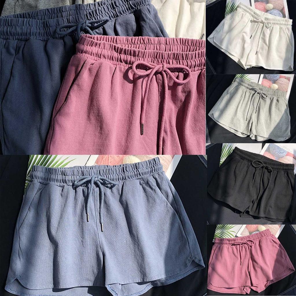 Damenmode Sommer Sport Hight Waist Detail Shorts Freizeithose