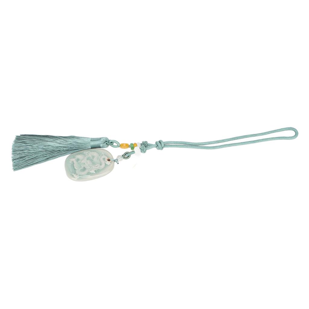 Tassel Pendant Chinese Zodiac Pattern DIY Porcelain Beads Light Weight Elegant Style Decorative