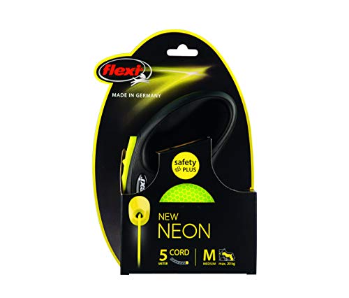 Flexi New Neon Cord Medium (Under 20kg), 5m [Dog Lead]
