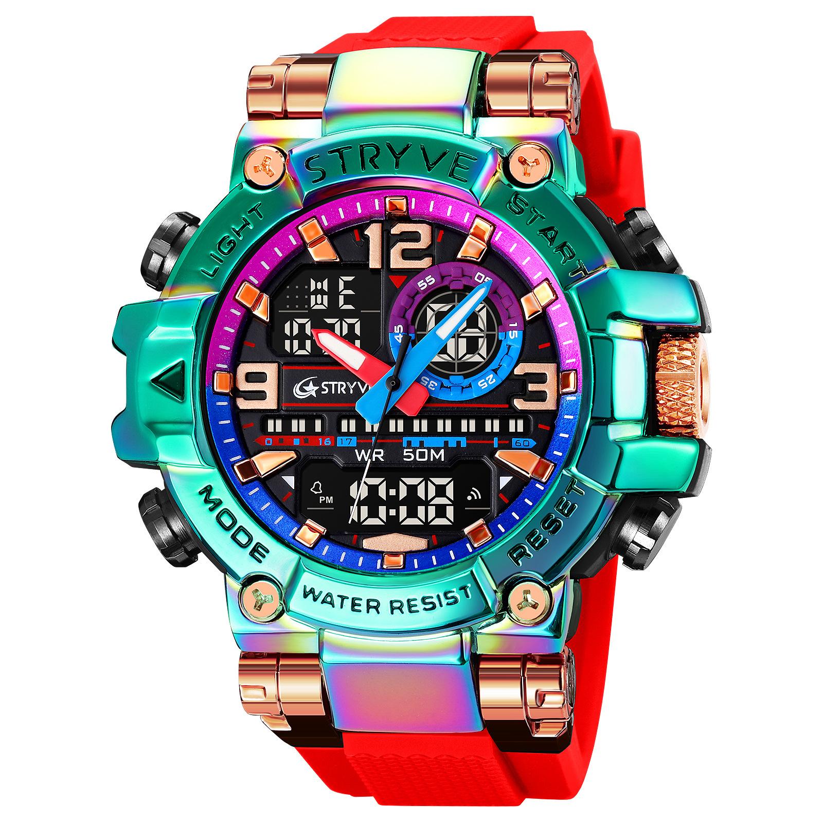 

Нові багатофункціональні студентські годинники Sports Dazzle Color Luminous Electronic Watch