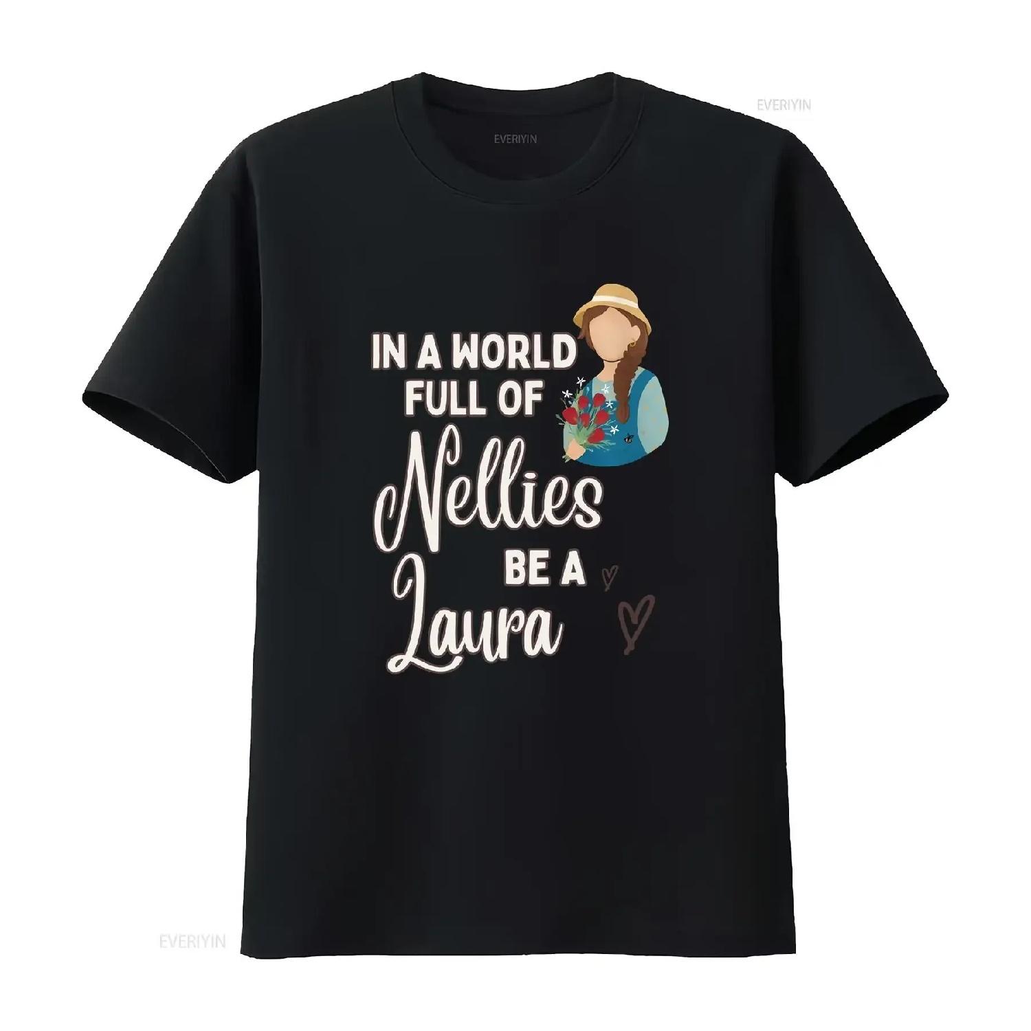 

Little House on the Prairie Inspired t shirt Laura Ingalls Wilder vintage Washed fashion Top For Everyday Wear Stylish XXXXXL чорний