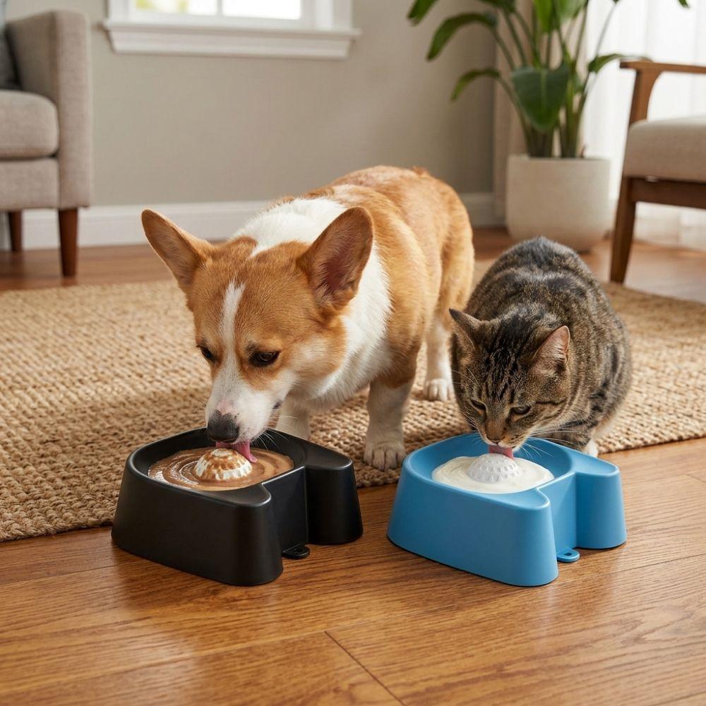 Bite Resistant Slow Feeder Dog Bowl Large Capacity Pet Feeding Bowl Cat Dog Feeding