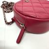CHANEL CC Mark Round Chain Shoulder Bag Lambskin Leather pink