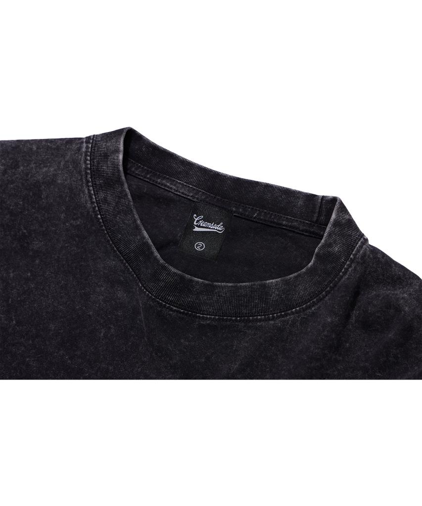CREAM SODA LAB Quarter Teamplay Pigment Fake Double Layered Long Sleeve Black Yellow