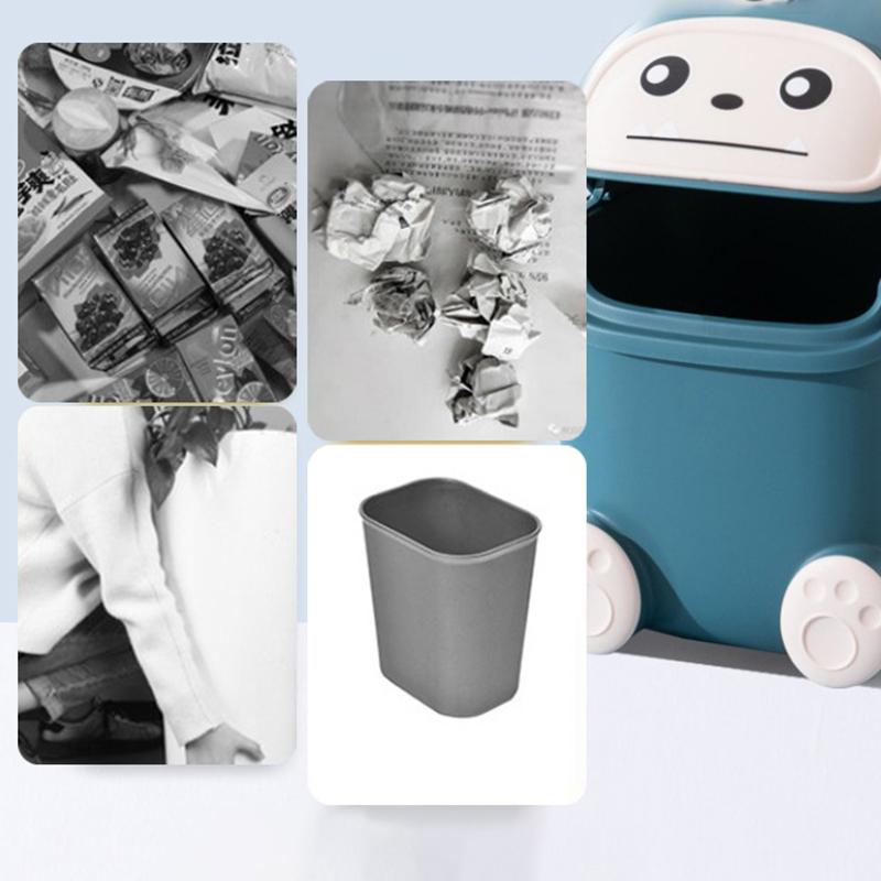 Ins Desktop Small Trash Bin Waste Bin Bedroom Home Cute Trash Can With Lid