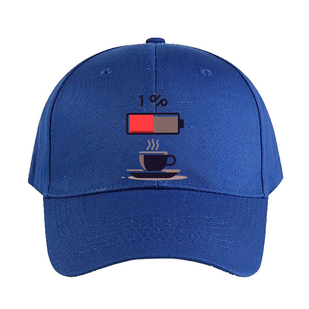 Battery at Powered by Coffee Woman Man Baseball Cap Adult Adjustable with Curved Brim Hiking Fishing Hat trucker cap
