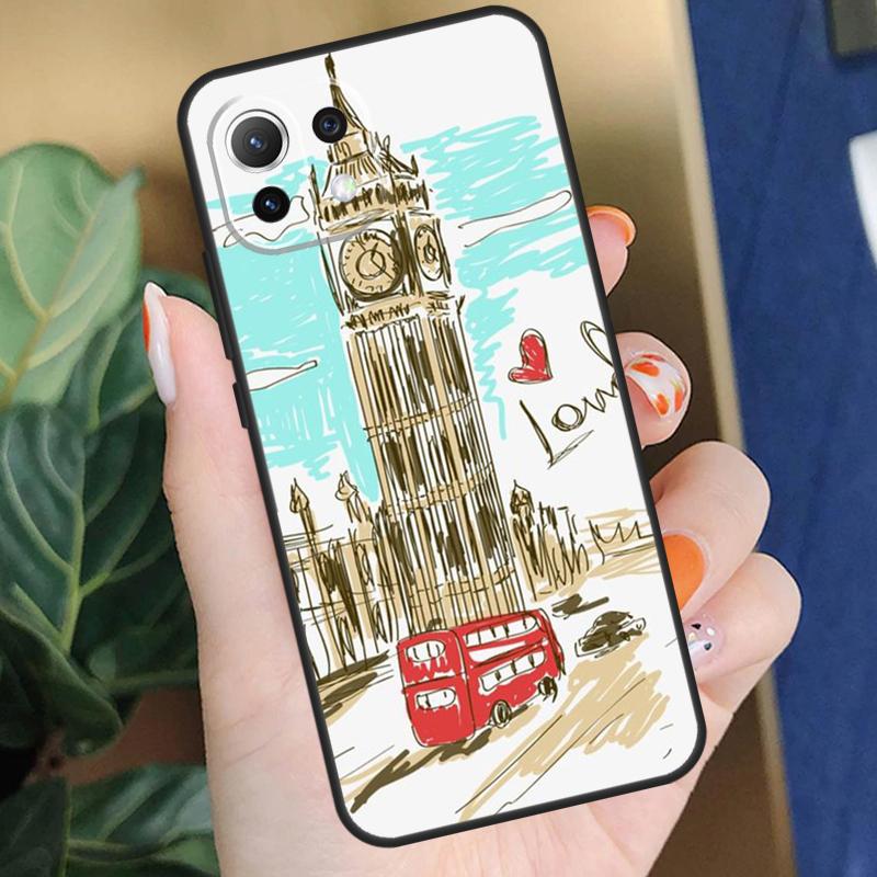 

Лондонский Красный Автобус Биг Бен Чехол Для Xiaomi 17 Pro Max 14 15 Ultra 13T 14T 15T Pro POCO F8 F7 F5 F6 X5 X6 X7 Pro Чехол Xiaomi 14 Ultra