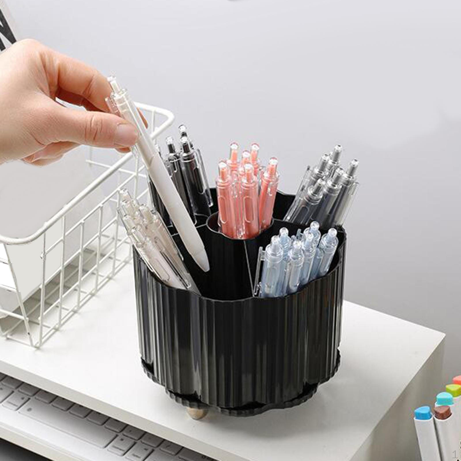 

Вращающийся на 360° держатель для кистей для макияжа, ящик для хранения, косметический органайзер для аксессуаров для спальни Black