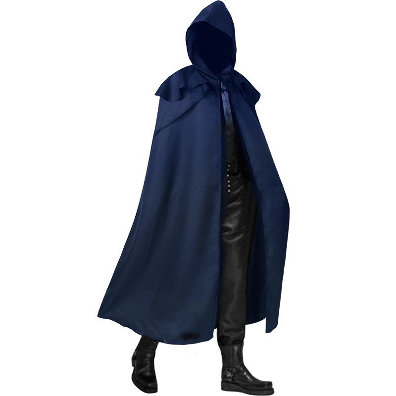 Halloween Gothic Mittelalterlicher Kapuzen-Trenchcoat