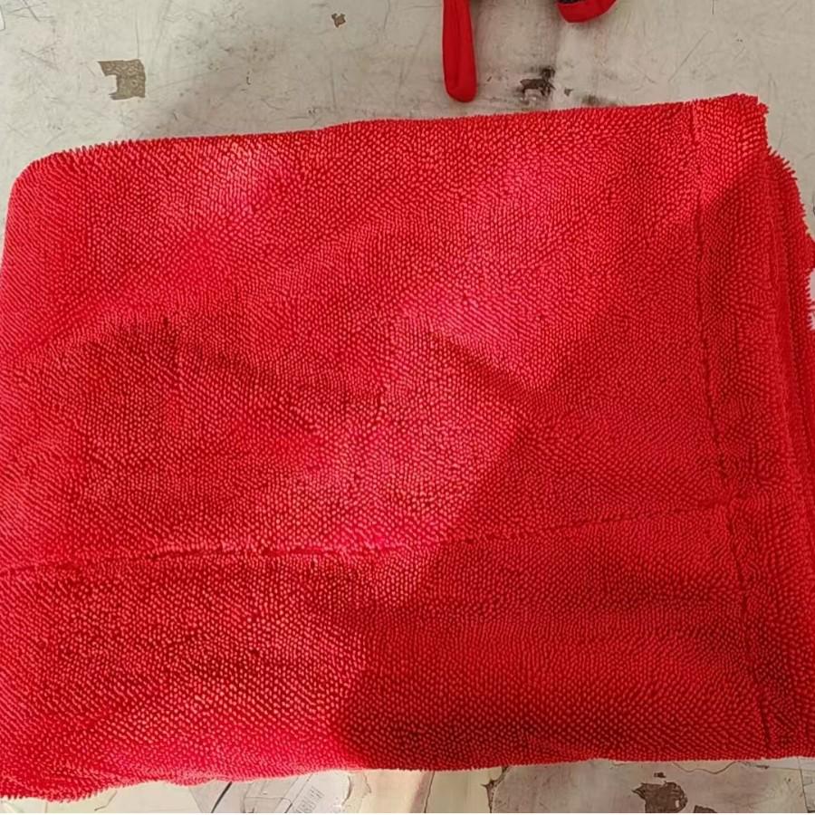 Dual-Layer Absorbent Car Wash Towel - Thick, Double-Sided Pigtail Design