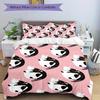3pcs Cat Hug Pattern Bedding Set, Breathable and Soft, Suitable for All Seasons, Ideal for Home Use, Suitable for Bedroom Decor 21148