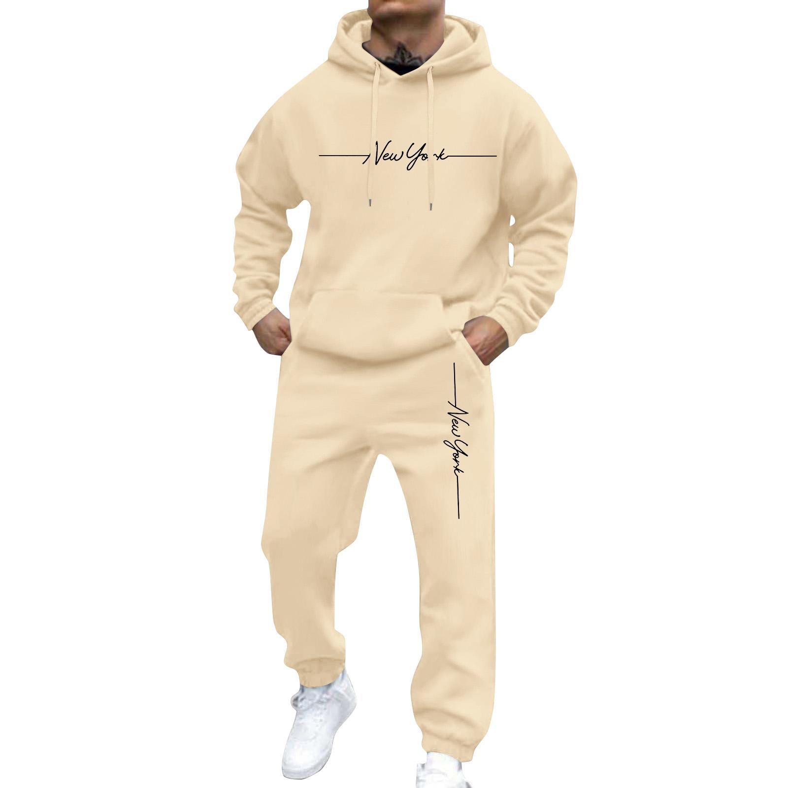 

Чоловічий спортивний костюм Чоловічий однотонний повсякденний спортивний костюм Костюм світшота XXL хакі