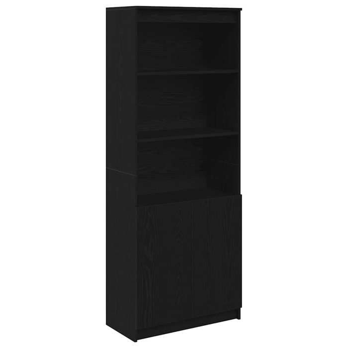 VidaXL Buffet haut chêne noir 70x35x180 cm bois d'ingénierie, armoire, armoire latérale, armoire de rangement haute, armoire 3328472