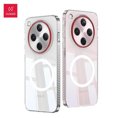 XUNDD Pouzdro pro Oppo Find X8/Find X8 Pro Průhledný obal Ultra tenký PC kryt telefonu proti žloutnutí s magnetickým kroužkem