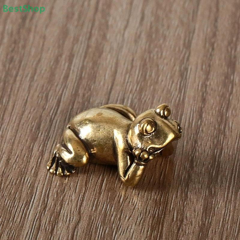 Mini Vintage Brass Small Frog Figurines Home Desktop Decorations Crafts