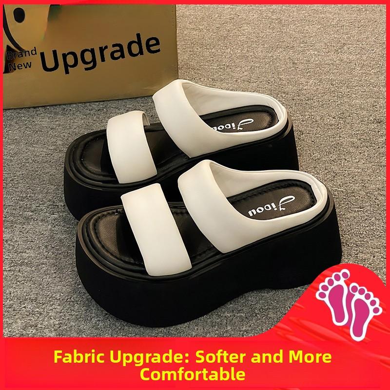 Elevated Thi Heel Slippers Women's Summer Outdoor Faion 2025 New Internet Celebri Beach Casual Extremely ular Sandals