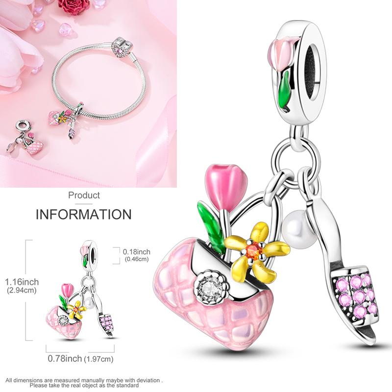 New Copper Charms Beads Sunflower Flower Daisy Original Charm Pendant Fit Charm Bracelets Diy Jewelry Birthday Gift