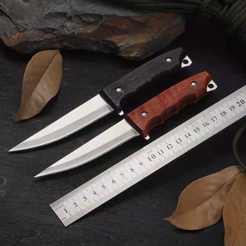 Stainless Steel Knife Wood Handle Outdoor Camping Knives Kitchen Chef Knives Paring Fruit Cooking Cutter