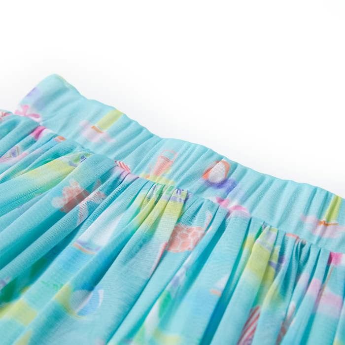 Pleated Skirt for Children Light Aqua 5 Sizes Available