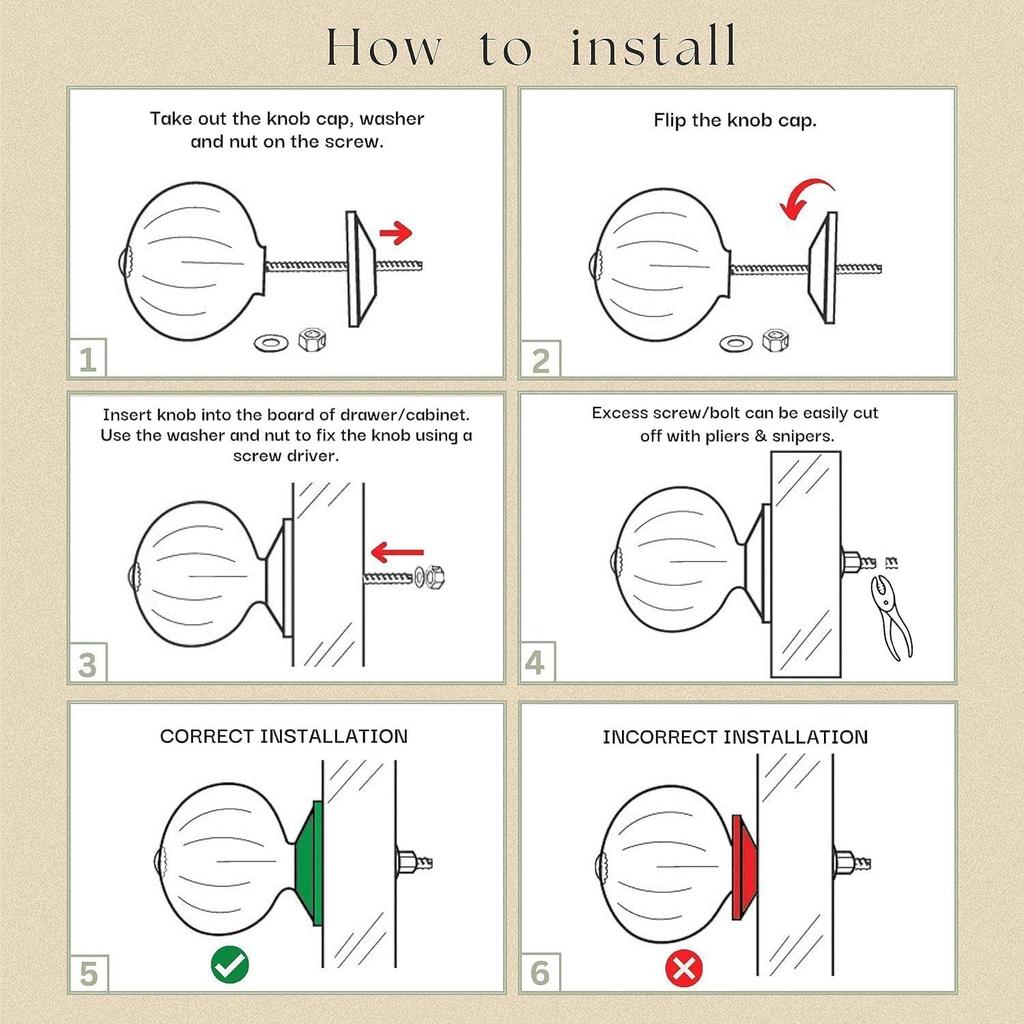 Golden Print Knobs for Door Drawer Cabinet Cupboard Dresser Kitchen Furniture Hardware Wardrobe Pull Handle for Home Decor Pack of 20, Grey