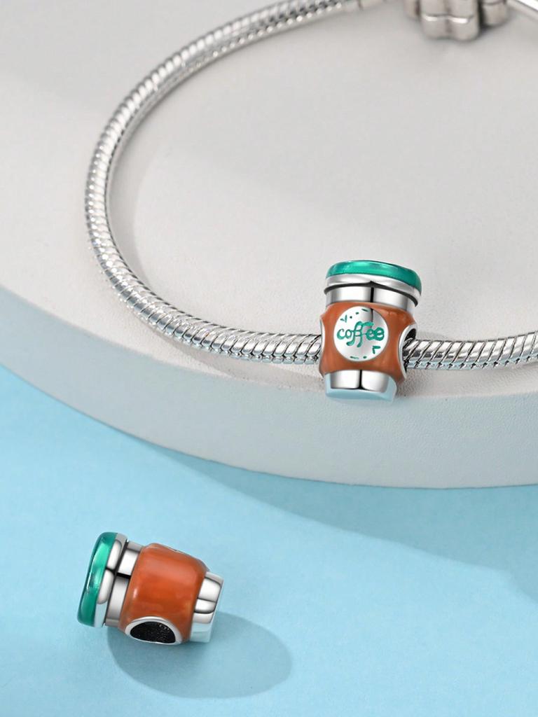 Charms Plata Afternoon Tea Coffee And Juice Beads Charm Copper Plated Fit Charms Original Bracelet For Jewelry Making Diy Charm