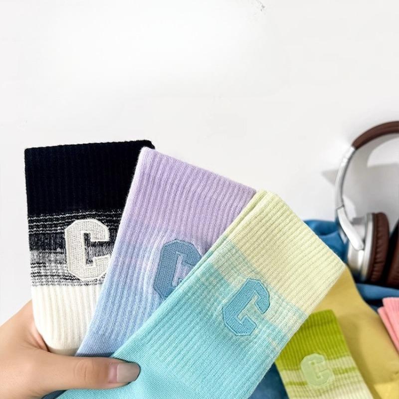 Women's Mid-calf Summer Thin All-cotton Socks Running Sports Socks Professional Fitness Yoga Long Socks with Shark Pants Deodorizing