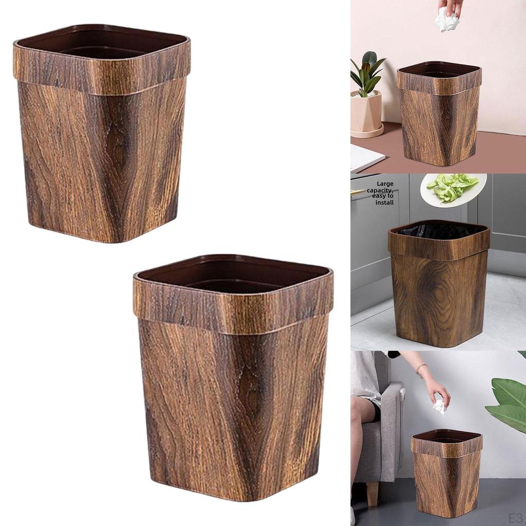 Basket Garbage, Decorative Without Lid, Garbage in The Bedroom for Living