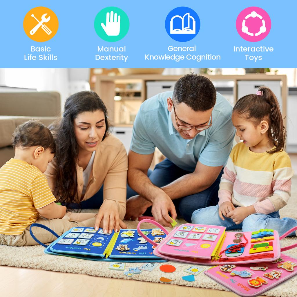 Montessori Busy Board pro batolata předškolní učení senzorická deska vzdělávací hračky základní životní dovednosti pro autismus dárky pro děti