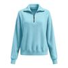Autumn Winter Multi-Wear Half-Zip Knit Sweater with Zipper Collar for Women