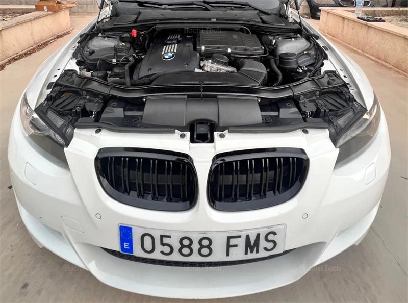 New Look Car Grille Grill Front Kidney Glossy 2 Line Double Slat For BMW 3 Series E92 E93 M3 Pre-LCI 2006-2009